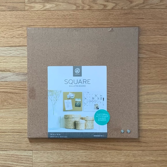 U Brands Office Nwt U Brands Square Cork Bulletin Board 4 Inches X 14 Inches Poshmark